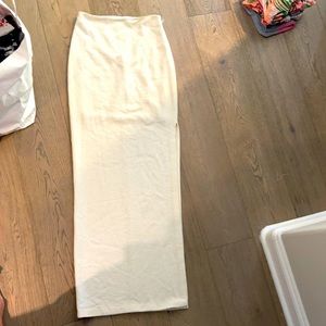 Full length cream colored skirt